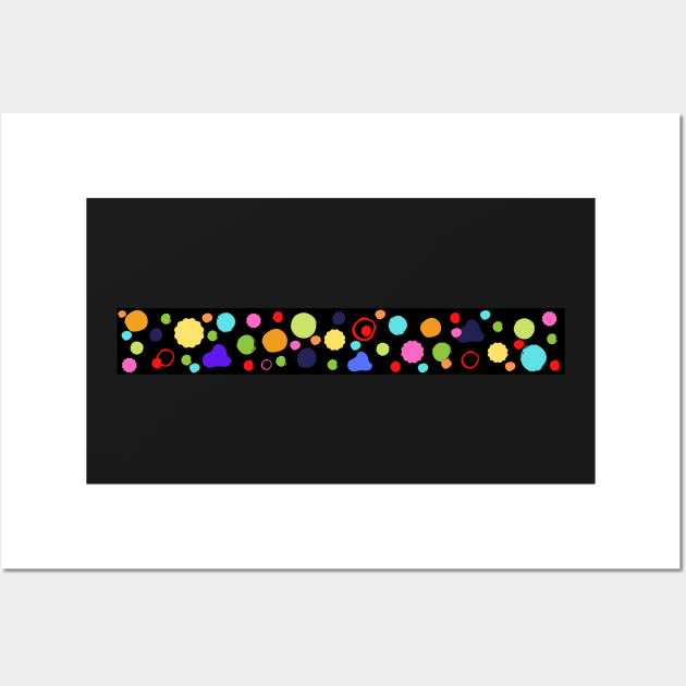 Repetitive multiple colorful circles design Wall Art by JENNEFTRUST